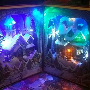 Christmas music box book light up